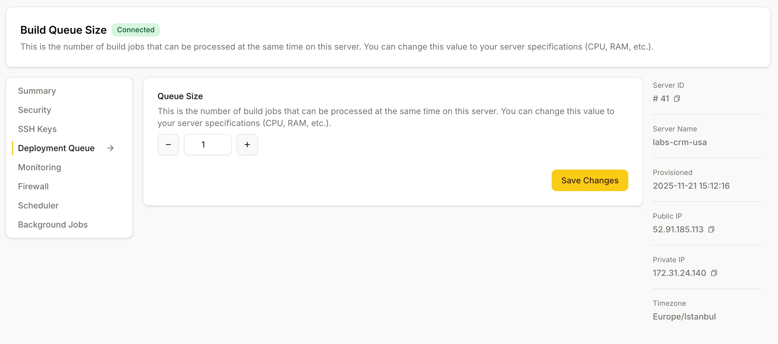 Concurrent deploys setting