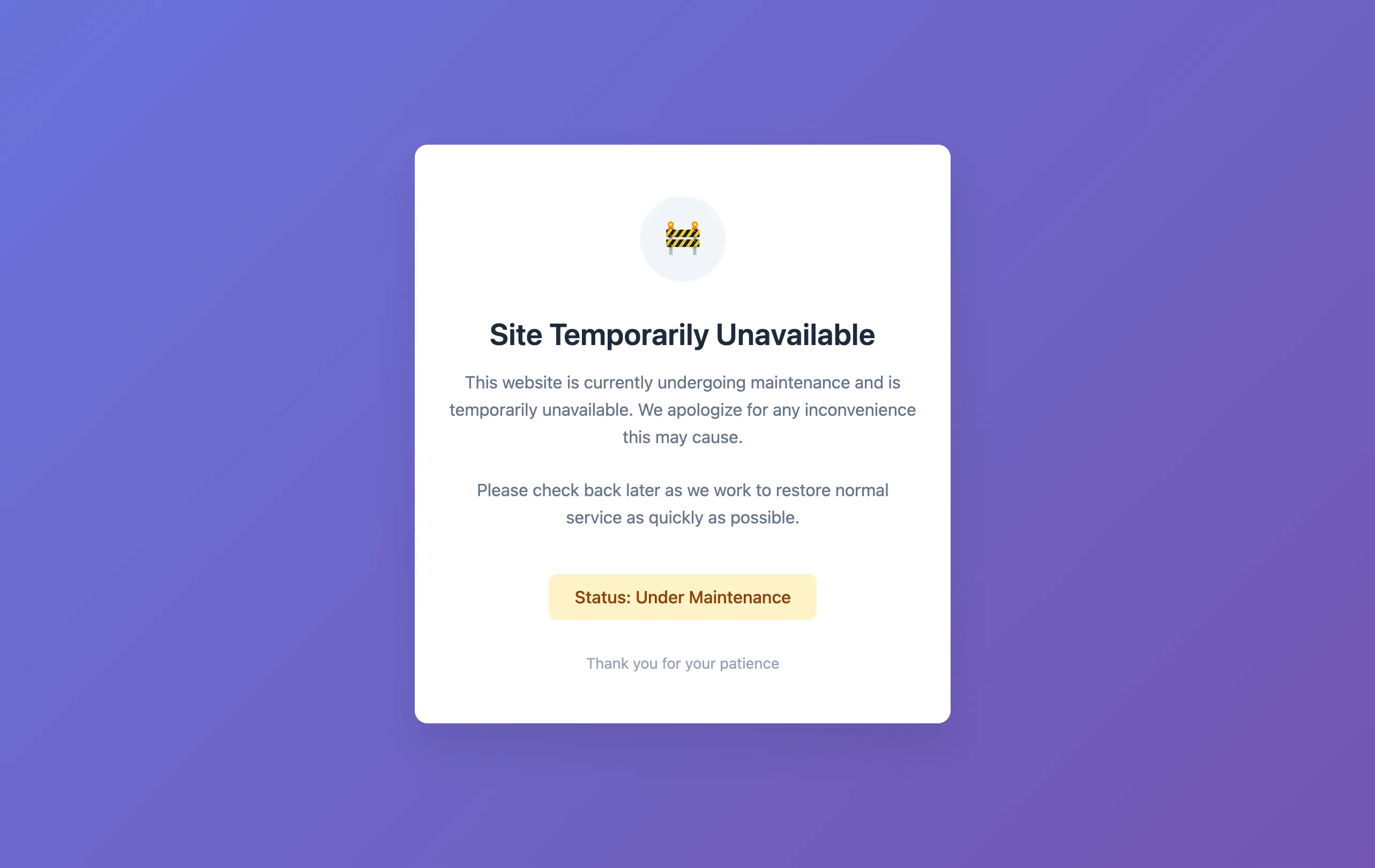 Maintenance Mode