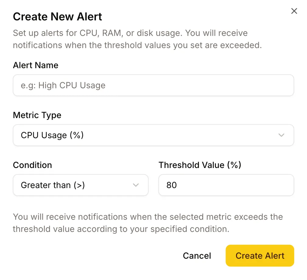 Monitoring alerts