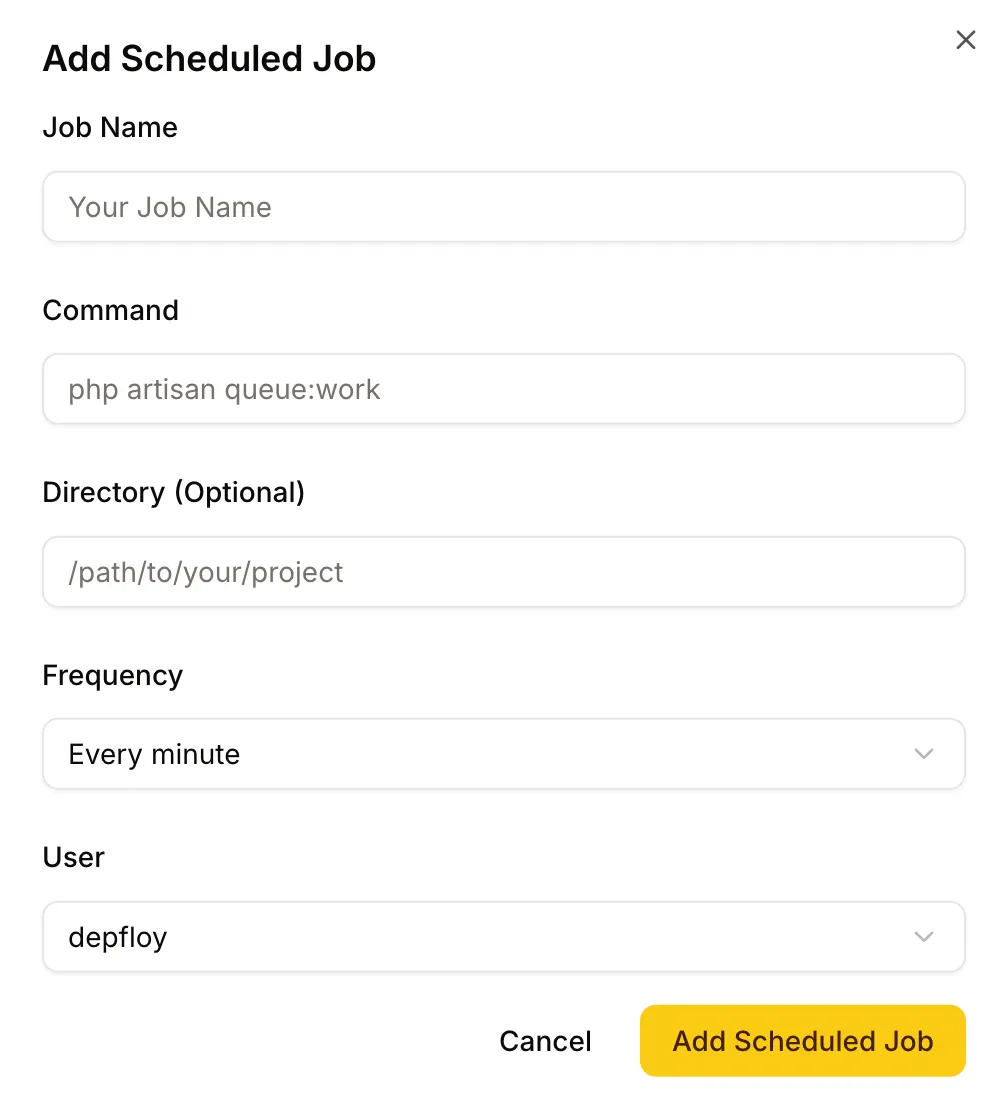 Add scheduled job
