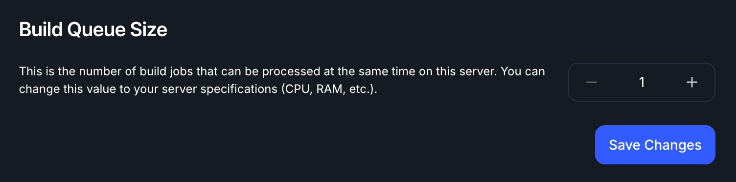 build queue limit